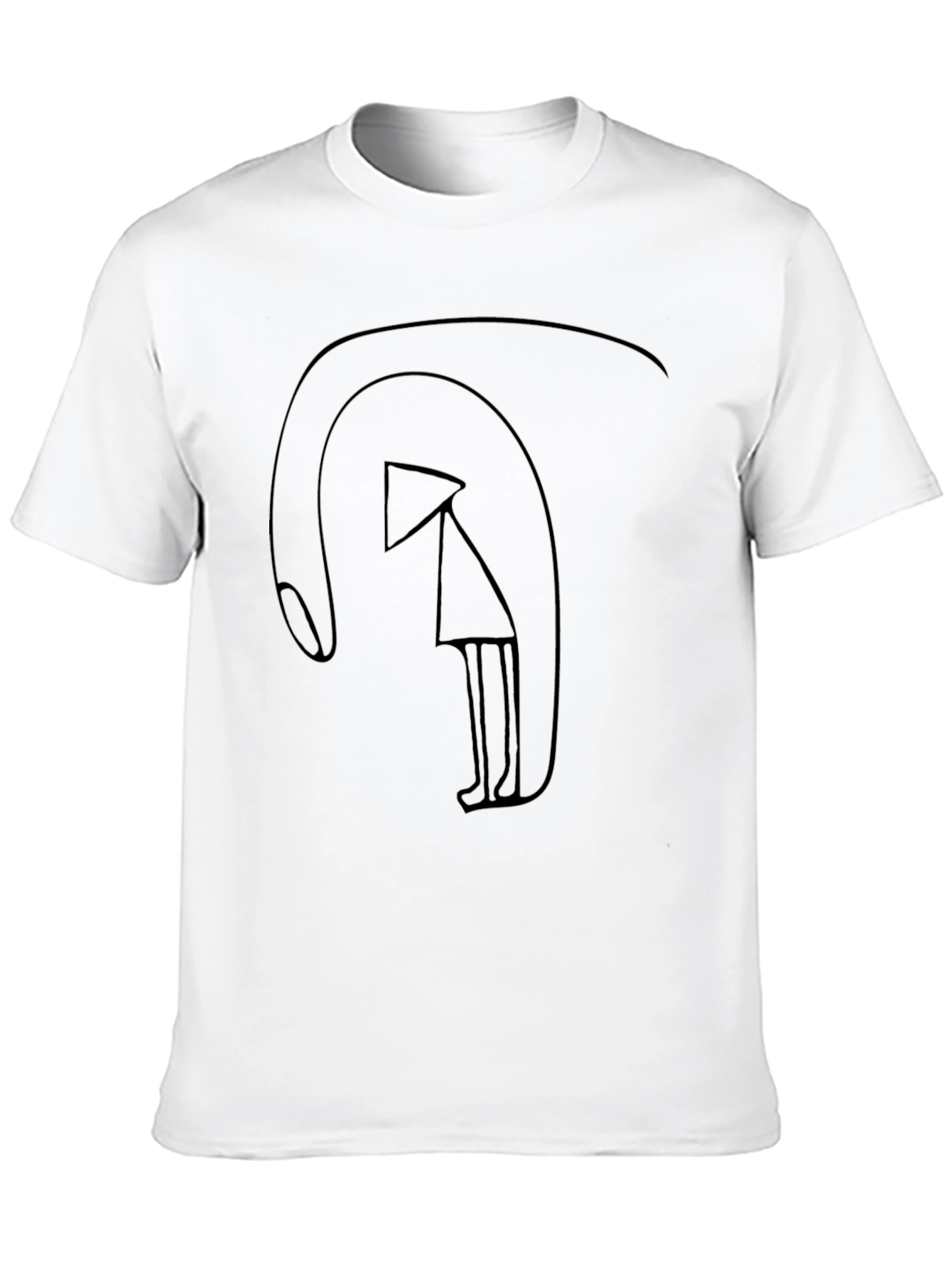 Abstract Graphic Print Mens Black T-Shirt