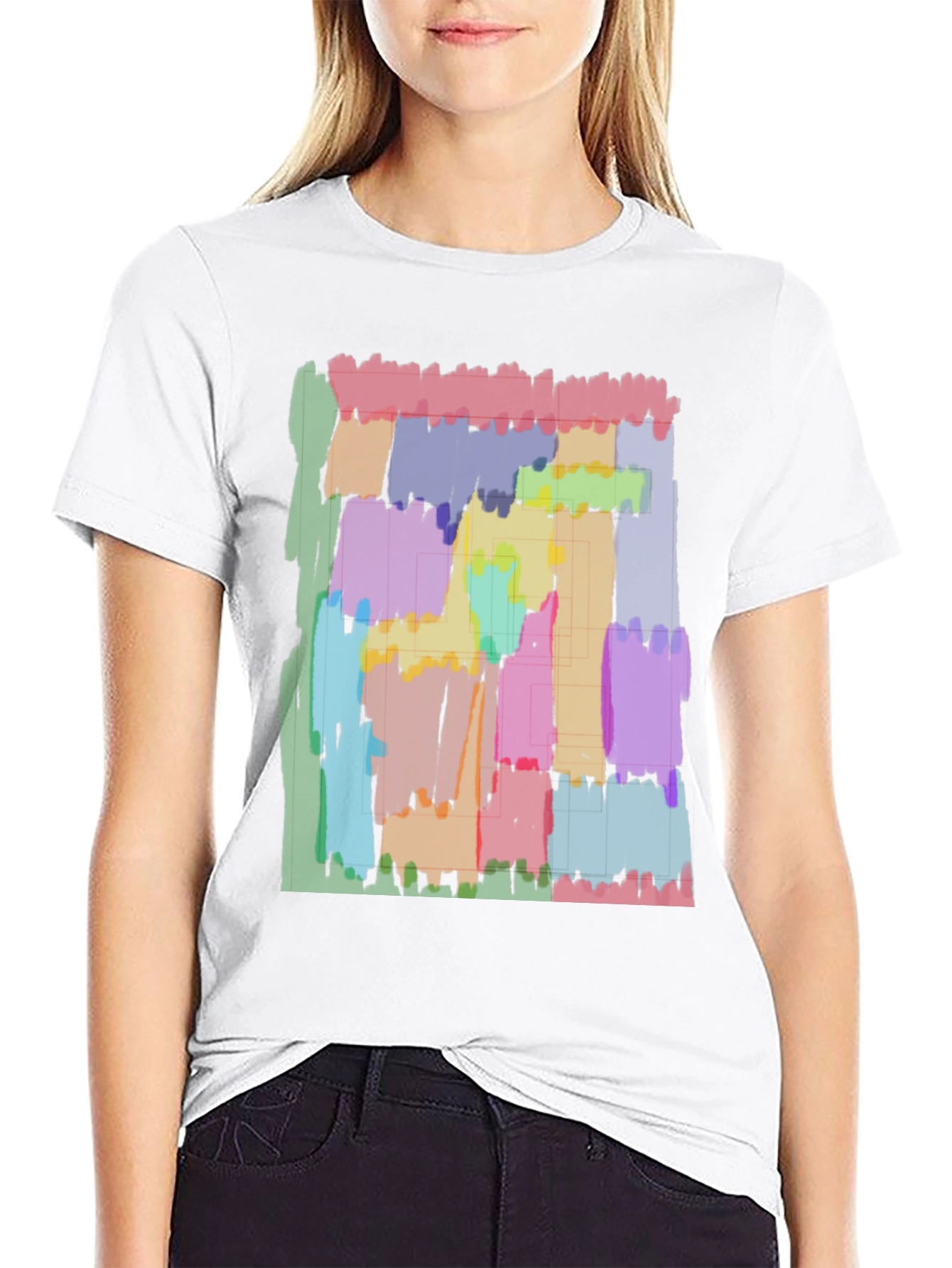 Abstract Art Graphic Black T-Shirt
