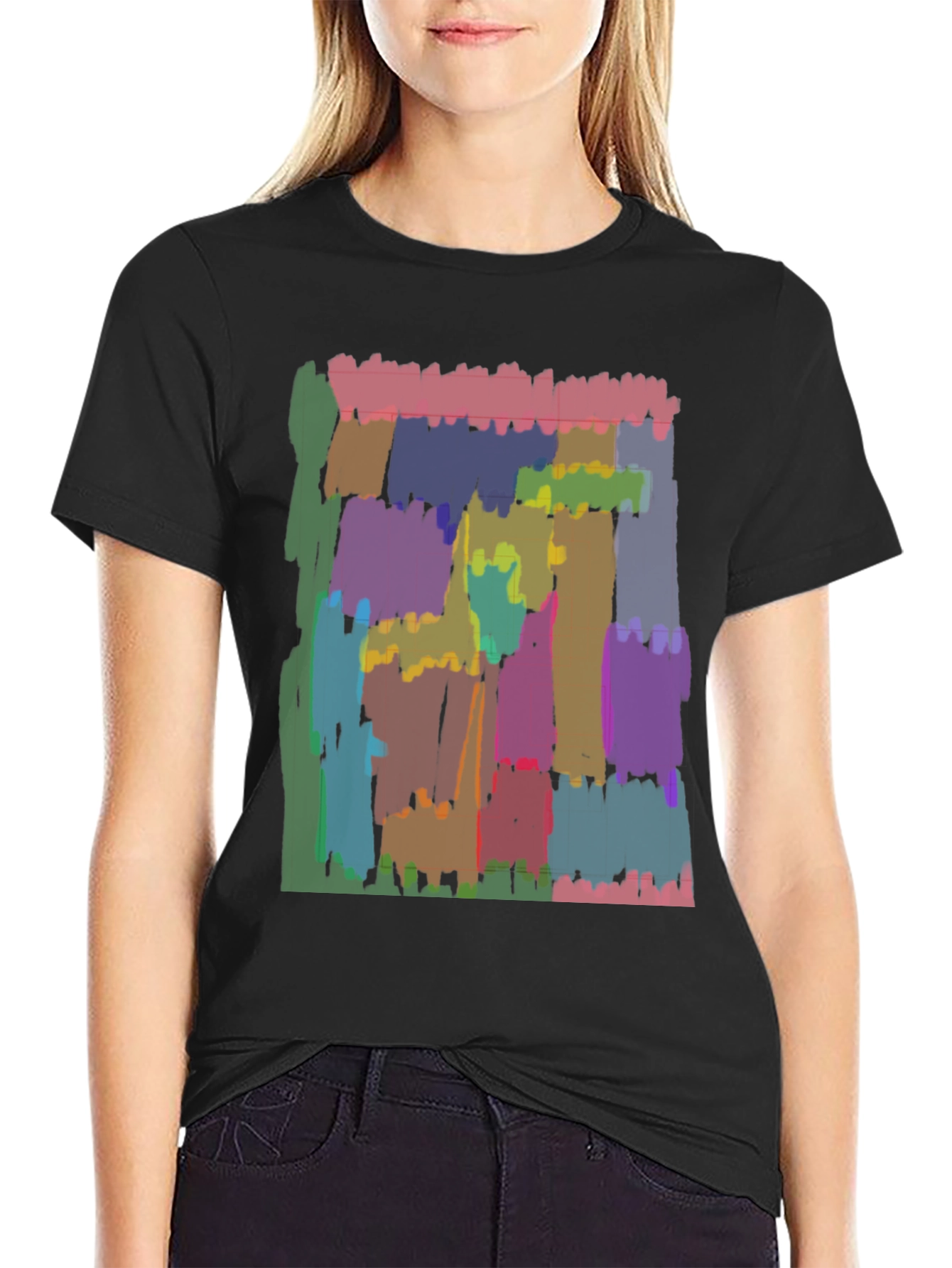 Abstract Art Graphic Black T-Shirt