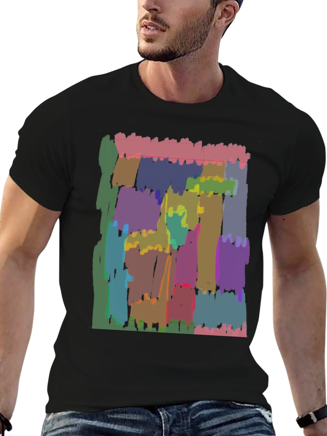 Abstract Art Graphic Black T-Shirt