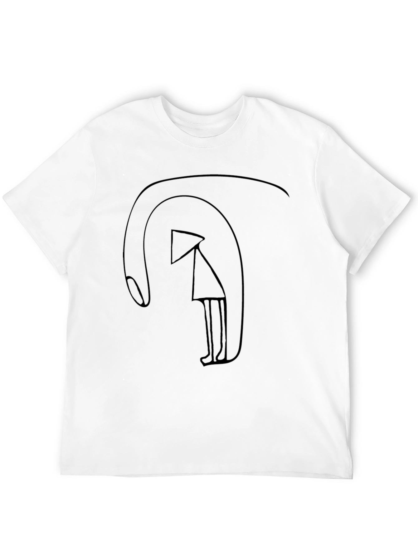 Abstract Graphic Print Mens Black T-Shirt