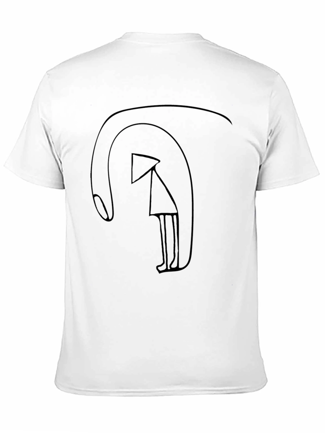 Abstract Graphic Print Mens Black T-Shirt