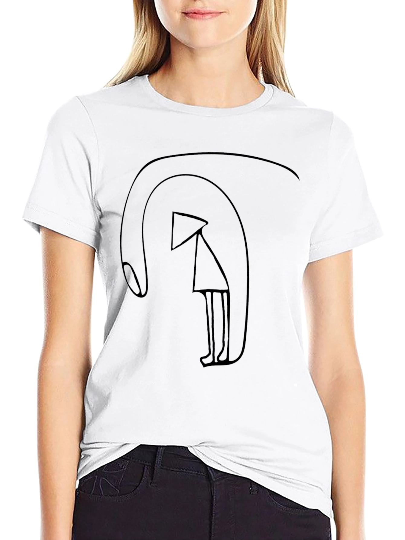 Abstract Graphic Print Mens Black T-Shirt