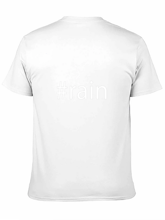 #rain Graphic Black T-Shirt