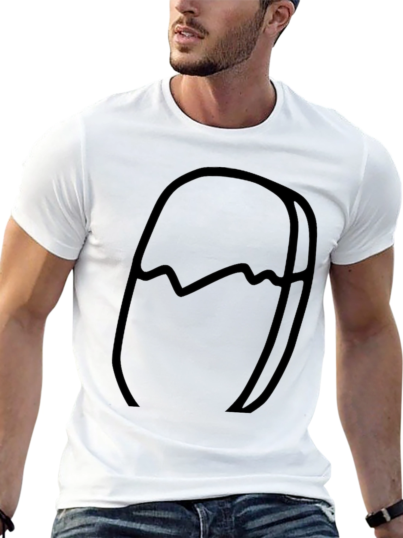 Abstract Graphic Print Crew Neck T-Shirt