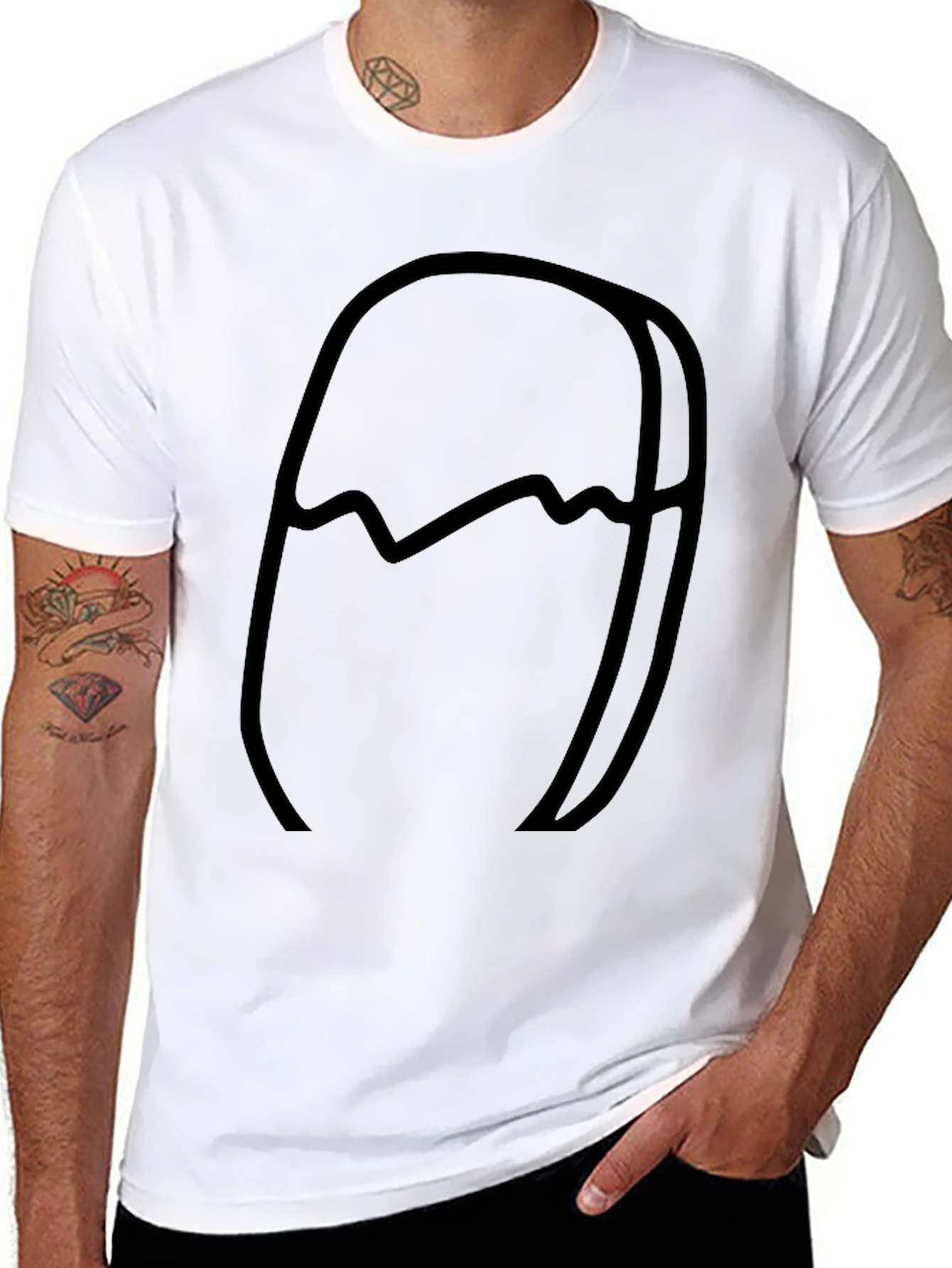 Abstract Graphic Print Crew Neck T-Shirt