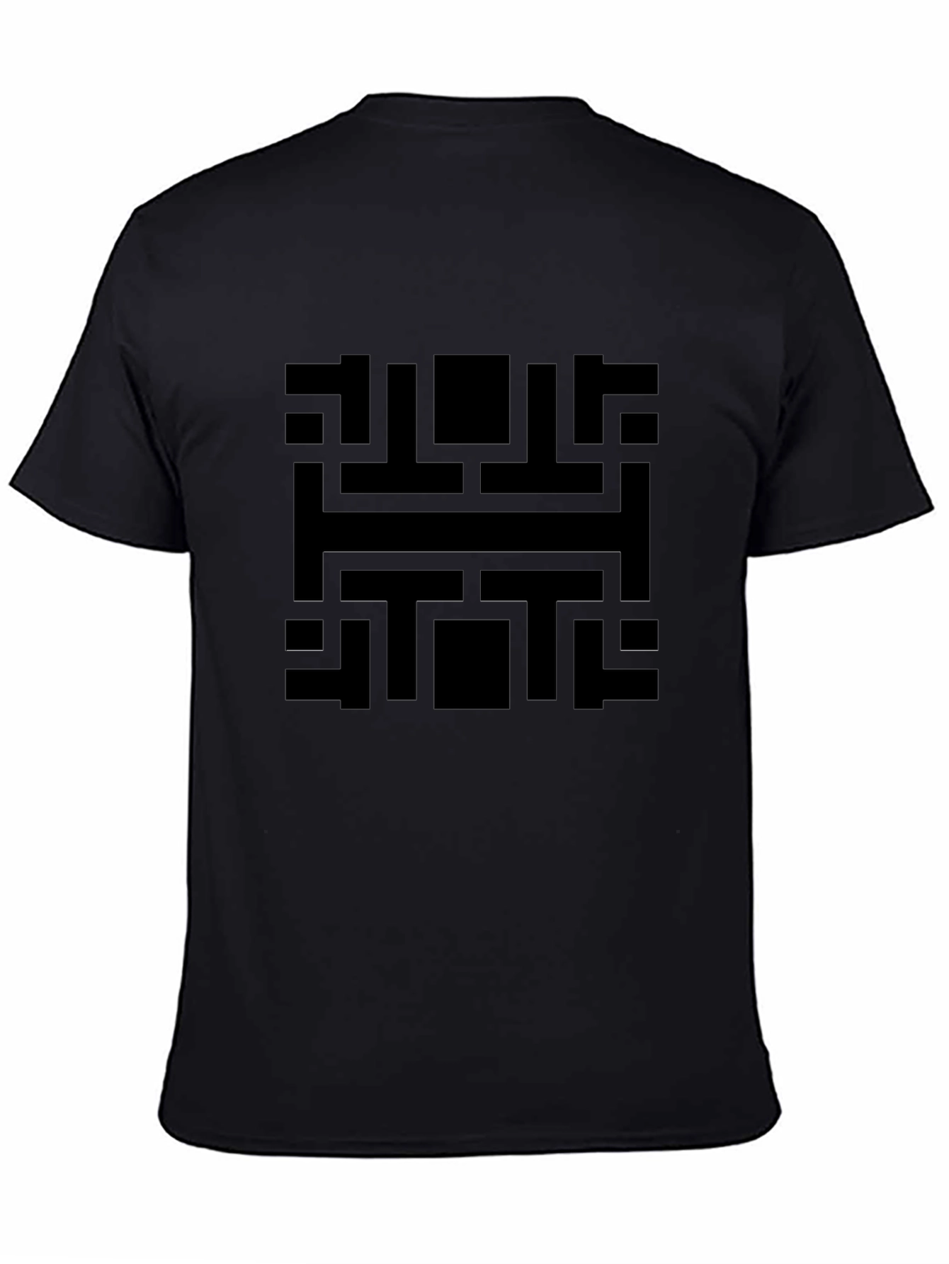 Abstract Graphic Print Black T-Shirt