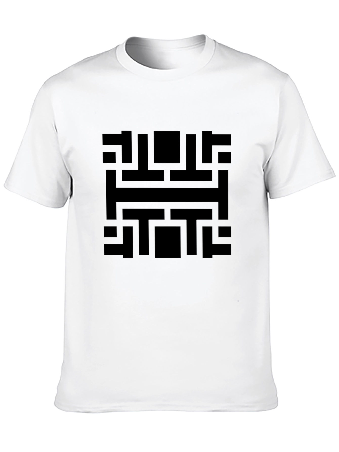 Abstract Graphic Print Black T-Shirt